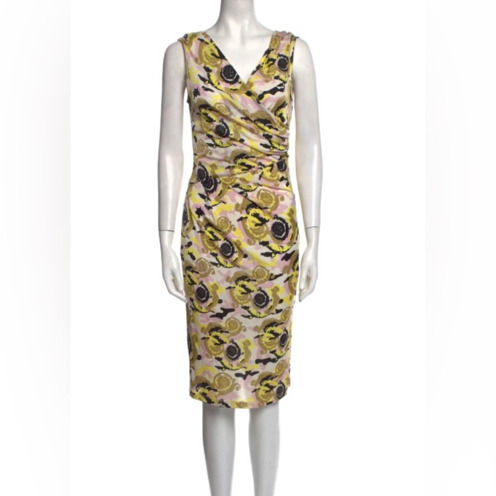 Versace Collection Printed Knee Length Dress
